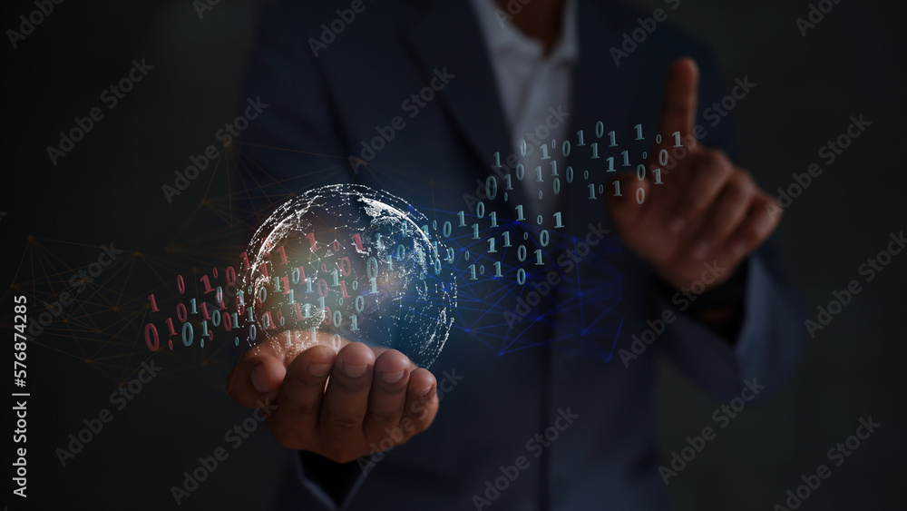 Aufkleber blockchain technology and blockchain network business banner ideas global cryptocurrency blockchain 