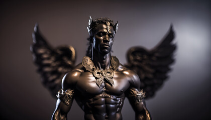 Fototapeta premium statue of a angel with wings