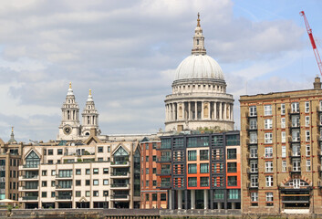 Fototapeta na wymiar London across the River Thames