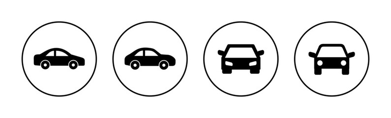 Car icon vector for web and mobile app. car sign and symbol. small sedan