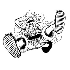 Cartoon figure for tattoo design