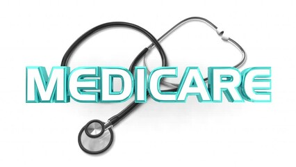 Medicare Stethoscope Government Insurance Coverage Health Care Plan 3d Animation