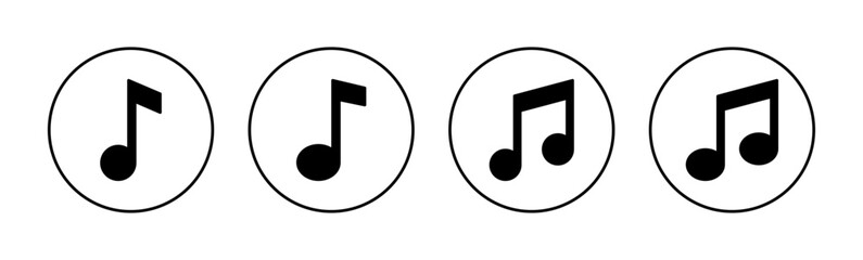 Music icon vector for web and mobile app. note music sign and symbol