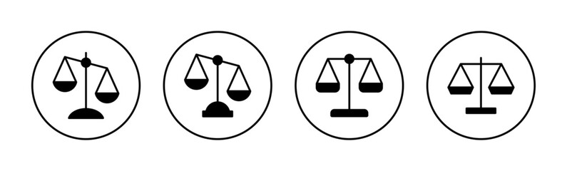 Scales icon vector for web and mobile app. Law scale icon. Justice sign and symbol