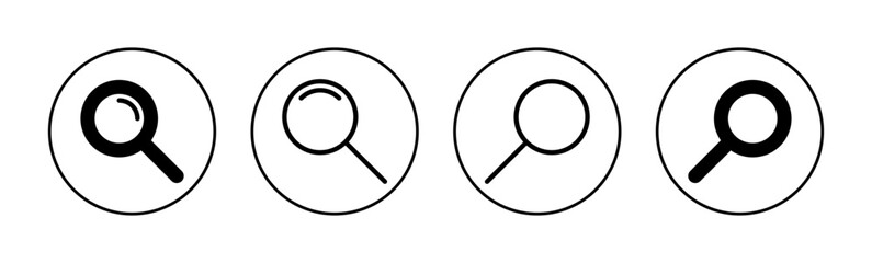 Search icon vector for web and mobile app. search magnifying glass sign and symbol