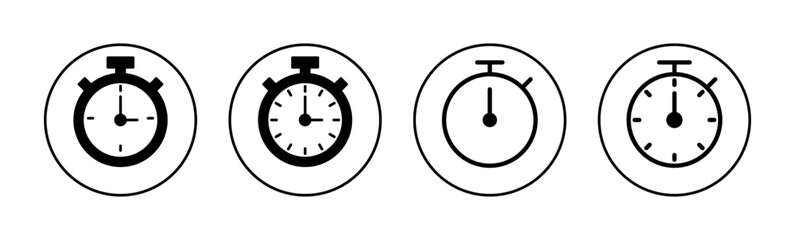 stopwatch icon vector for web and mobile app. Timer sign and symbol. Countdown icon. Period of time