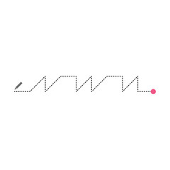 Tracing lines dotted outline shape preschool and kindergarten school kids worksheet element for drawing and handwriting practice