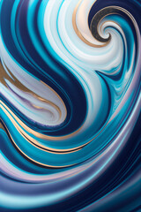 Vibrant marbled abstract art