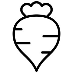 beet ilustration design with outline