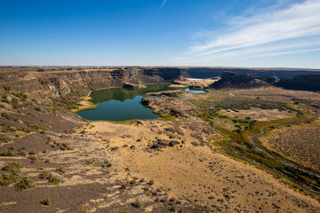 Sun Lakes-Dry Falls State Park. Sun Lakes-Dry Falls State Park in Eastern Washington, USA.