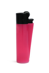 Stylish small pocket lighter isolated on white