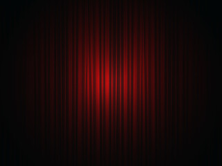スポットライトと赤いカーテンのステージ