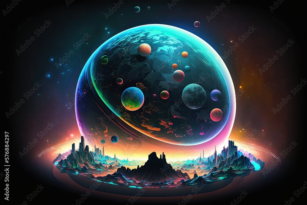 Poster a planet similar to earth found in deep space; a planet discovered by scientists that is not a terre