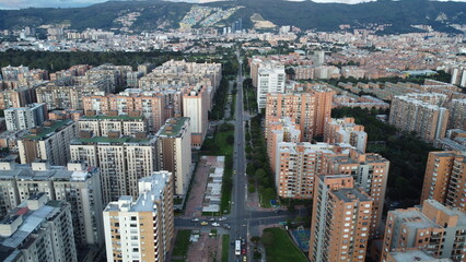 Fototapeta premium BUILDINGS IN THE NORTH NEIGHBORHOOD OF THE CITY OF BOGOTA