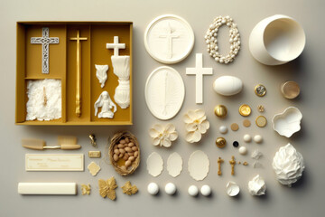Knolling holy first communion, generative ai