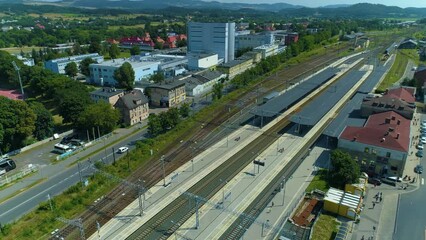 Railway Station Jelenia Gora Stacja Kolejowa Aerial View Poland