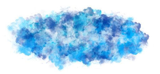 light blue and dark blue explosion smoke element