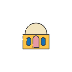 Mosque Vector Icon Illustration logo
