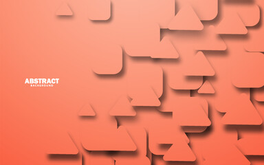 Abstract papercut geometric shape background vector
