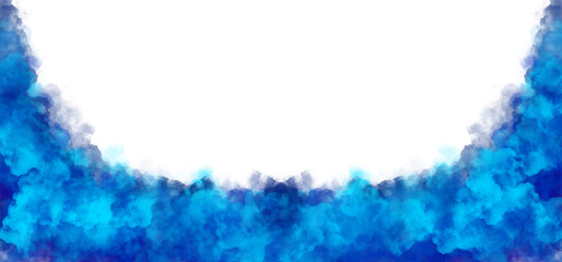 isolated blue Smoke border
