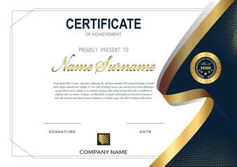  luxury certificate  template . Diploma of modern design or gift certificate. Vector illustration.