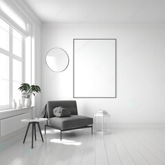 Minimalistischer Raum mit Platzhalter-Design