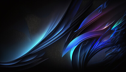 Black and Dark Blue Gradient artistic Desktop Background Pattern Color created with generative AI technology