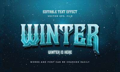 Editable 3D Frozen Ice Text Effect Design
