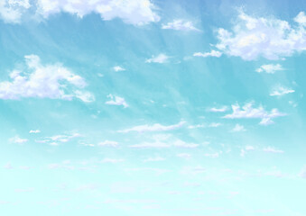 広告に使いやすい背景素材_青空のみ