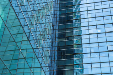 Obraz premium Close-Up of Modern Office Buildings in city of China.
