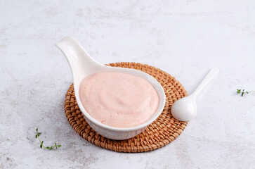 Pink dip sauce