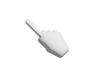 左上をゆびさす立体的な手