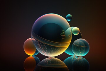 bubble heist- colorful bubbles with minimal background