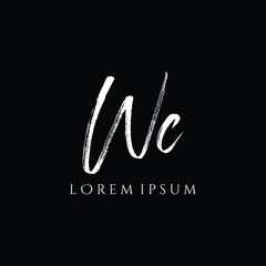 Letter WC luxury logo design vector