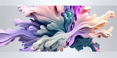 Vibrant abstract design using Artificial Intelligence technology