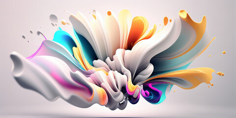 Vibrant abstract design using Artificial Intelligence technology