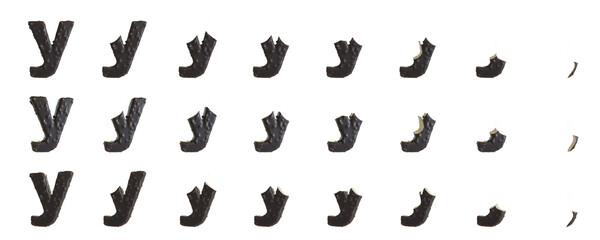 Milk Chocolate with Almonds and Vanilla Ice Cream Bars y-shaped, 3D rendering