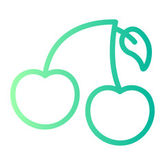 cherries gradient icon