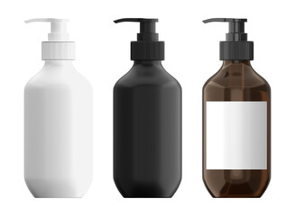 Blank realistic cosmetic pump bottle for mockup.