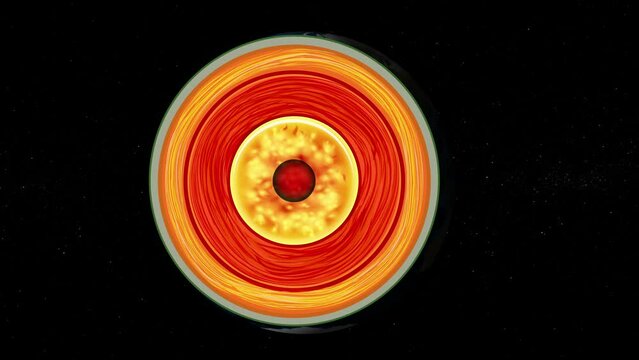 Animation showing Layers of the Earth.