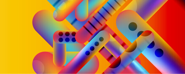 Round shapes and lines with fluid gradients abstract background. Vector illustration for wallpaper, banner, background, leaflet, catalog, cover, flyer