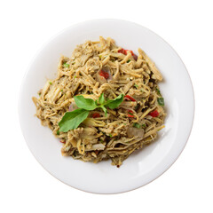 Spicy bamboo shoot salad, Northern Thai food, Local Thai food