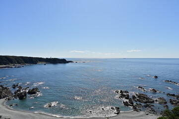 Overlooking the Great Summer Pacific Ocean