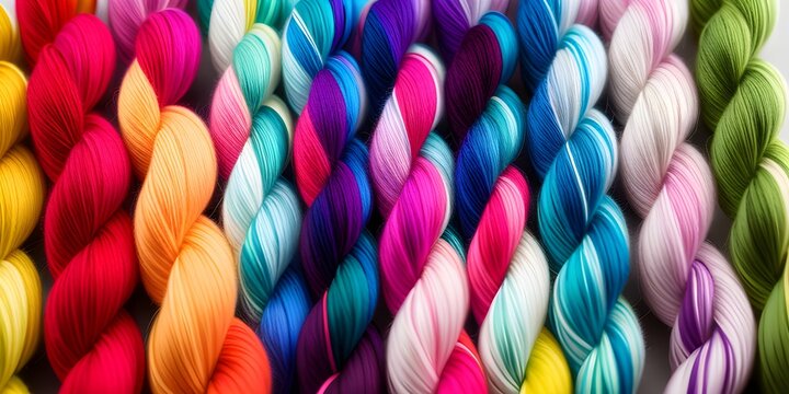 yarn colorful threads wool threads
