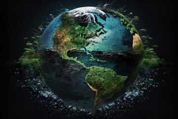Fototapeta premium artistic depiction of earth