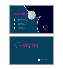 Double-sided creative business card vector design template. Business card for business and . Vector illustration design. Horizontal layout, Print ready