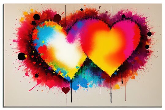 abstract watercolor heart beautiful background wallpaper Stock photographic Image 