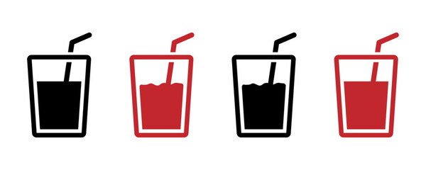 Drink vector icons set