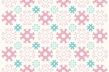 井筒模様の日本風背景、ベクター素材