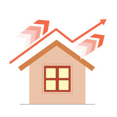 Housing price rising growth, real estate price rising up